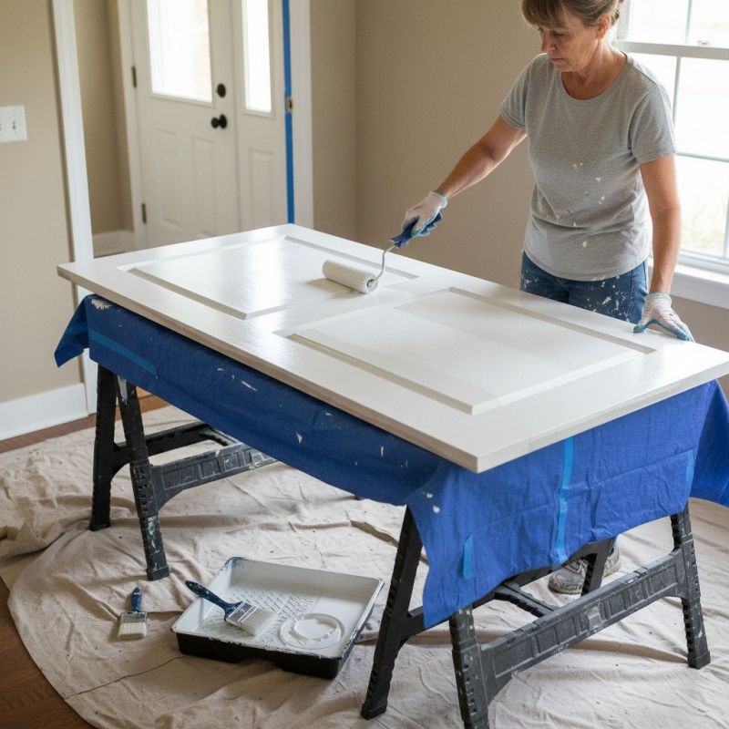 Interior Door Painting detail