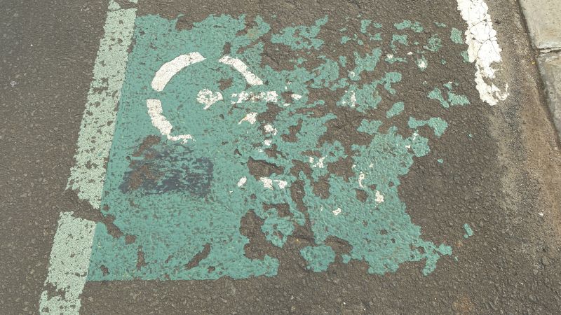 Sidewalk Graffiti Removal detail